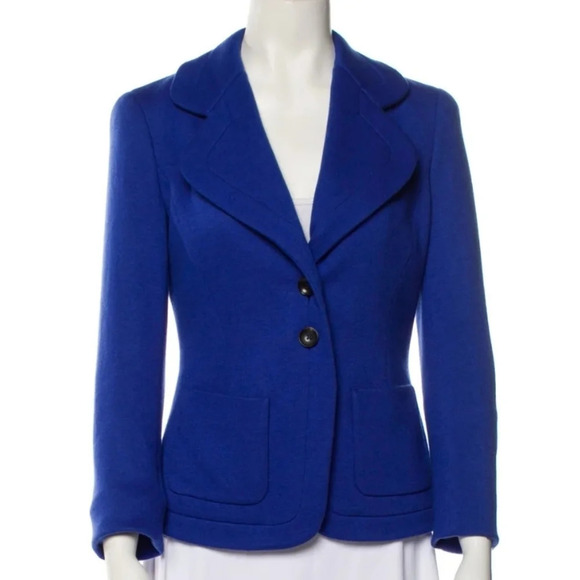 Escada Curacao blue  Loro Piana cashmere blazer SZ EU 34 - Picture 1 of 10